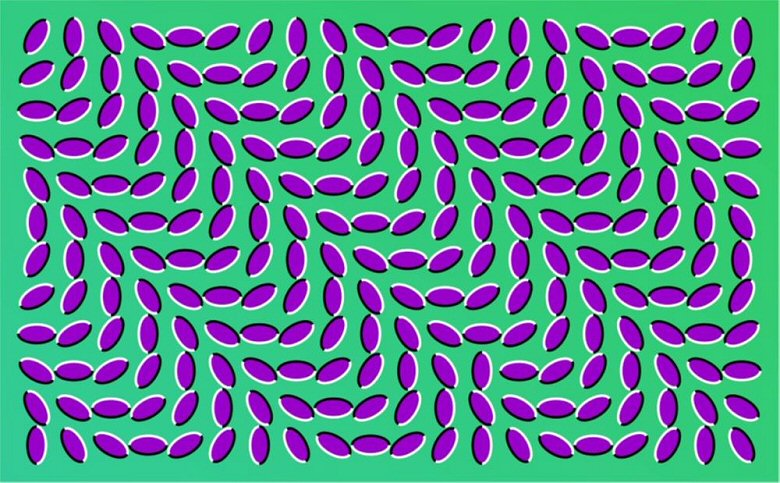 Floating Leaves Optical Illusion