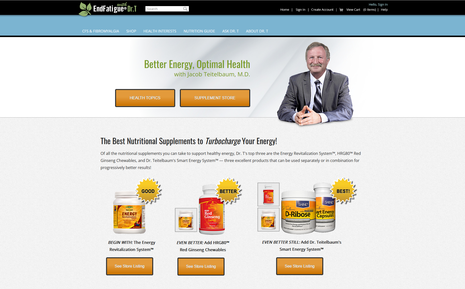 End Fatigue Supplement Store