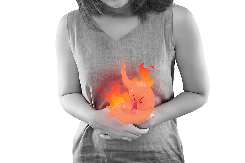 Woman with Heartburn