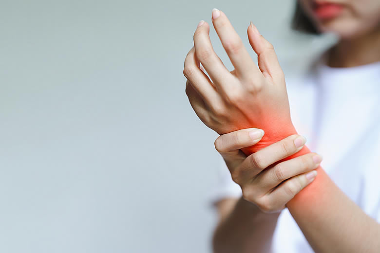 Person with Inflamed Wrist