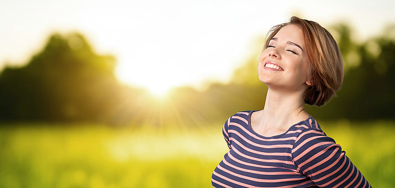 Woman Getting Sunshine