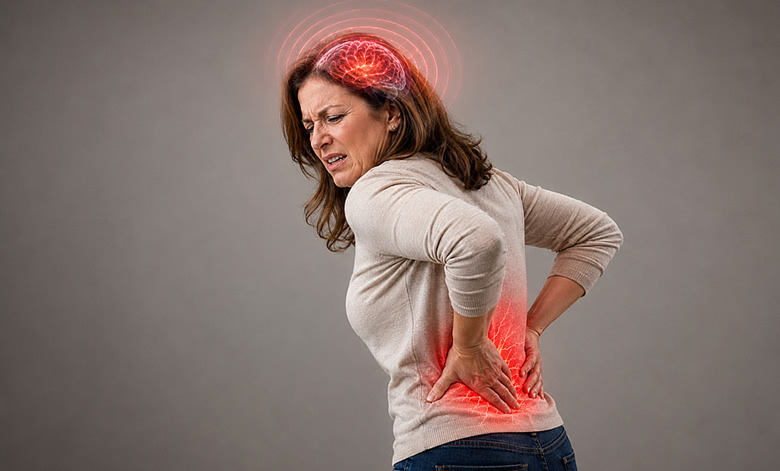 Woman with aching back