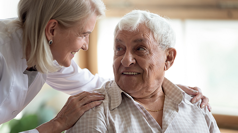 Woman with Elderly Man