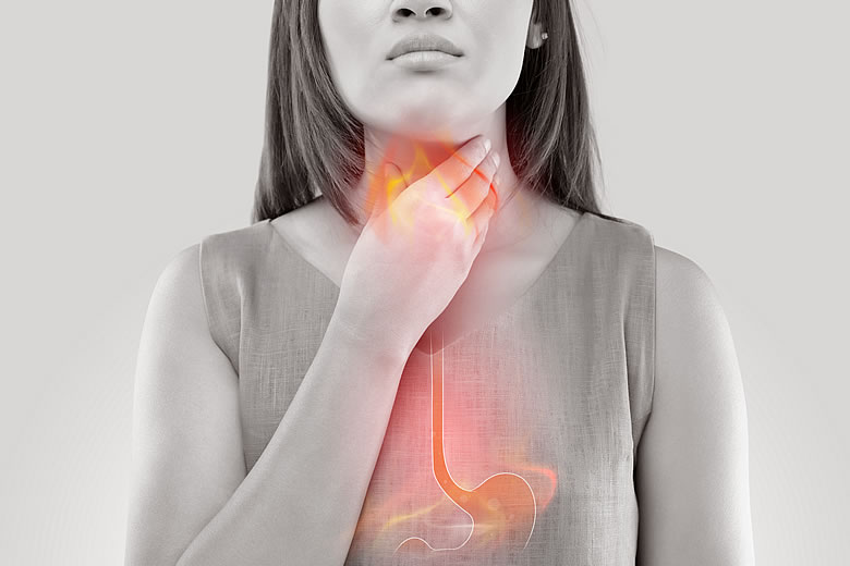 Woman with Heartburn